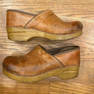 Dansko Professional Honey Distressed Clogs- 38